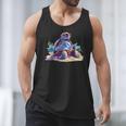 Turtle Wearing Sunglasses Reading A Book On The Beach Summer Men Tank Top