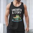 Unearth a Story Frog Reading a Book Summer 2026 Men Tank Top