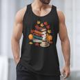 Vintage Books Tea Lovers Fall Autumn Leaves And Pumpkins Men Tank Top Vintage Books Tea Lovers Fall Autumn Leaves And Pumpkins Men Tank Top