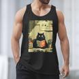Vintage Japanese Cat Book Lovers Librarian Cat Dad Teacher Men Tank Top Vintage Japanese Cat Book Lovers Librarian Cat Dad Teacher Men Tank Top