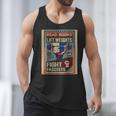 Vintage Style Read Books Lift Weights Fight Fascists Retro Men Tank Top