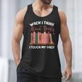 When I Think About Books I Touch My Shelf Bookworm Lovers Men Tank Top