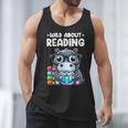 Wild About Reading Book Lover Hippo Men Tank Top