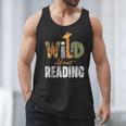 Wild About Reading Books Animal Theme Bookworm Library Day Men Tank Top Wild About Reading Books Animal Theme Bookworm Library Day Men Tank Top