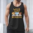 Wild About Reading Cute Animal Book Lover Kids Men Tank Top