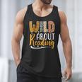 Wild About Reading Lover Bookworm Library Teacher Zoo Animal Men Tank Top