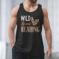 Wild About Reading Teacher Books Reader Lovers Leopard Zebra Men Tank Top