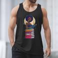 Woman And Books Stack Afro Girl Reading Lover Men Tank Top Woman And Books Stack Afro Girl Reading Lover Men Tank Top