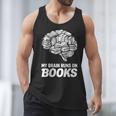 Women's My Brain Runs On Books Reading Bookworm Men Women Men Tank Top Women's My Brain Runs On Books Reading Bookworm Men Women Men Tank Top