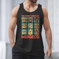 Women's DCC Many Faces Of Mordecai Grid Gamer Series Book Men Tank Top