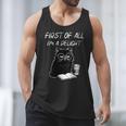 Women's First Of All I’m A Delight Cute Cat Books Coffee Humor Men Tank Top Women's First Of All I’m A Delight Cute Cat Books Coffee Humor Men Tank Top