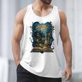 4 Books Are Portable Magic Bookish Reading Nerd Quote Men Tank Top