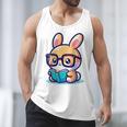 Adorable Book Lover Rabbit With Reading Glasses Cute Premium Men Tank Top