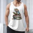 Bearded Dragon Reading Books Matching Bookworm Librarian Men Tank Top