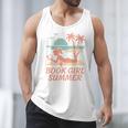 Book Girl Summer Book Reading Retro Sunset Men Tank Top