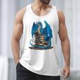 Book Lover Bookworm Reading Books Dragon Premium Tri-Blend Men Tank Top