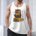 Book Lover Owl Reading Bookish Library Read Books Be Kind Men Tank Top