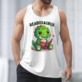 Book Lover Reading Dinosaur Readosaurus Library Men Tank Top
