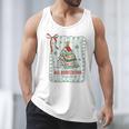 All Booked For Christmas Book Xmas Tree Coquette Bow Lights Men Tank Top