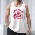 Books Are My Love Language Valentine Book Lover Men Tank Top