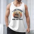 I Like Books More Than People Glasses Men Tank Top
