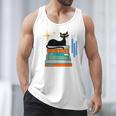 Cat And Books Retro Midcentury Mid Century Aesthetic Men Tank Top Cat And Books Retro Midcentury Mid Century Aesthetic Men Tank Top