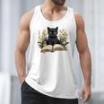 Cat Shirts For Women Book Lover Shirt Cute Cat And Book Premium Tri-Blend Men Tank Top