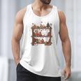 Christmas Cats Bookshelf Gingerbread Men Tank Top
