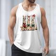 Christmas Three Llamas Reading Reading Books Llama Lover Men Tank Top Christmas Three Llamas Reading Reading Books Llama Lover Men Tank Top