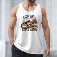 Cute Coffee Cats Books Lover Idea Women Men Kids Men Tank Top Cute Coffee Cats Books Lover Idea Women Men Kids Men Tank Top