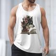 Dog Book Flower Men Tank Top