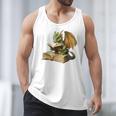 Dragon Bookworm Reading Book Graphic Men Tank Top