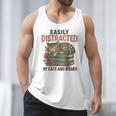 Easily Distracted By Cats And Books Vintage Men Tank Top Easily Distracted By Cats And Books Vintage Men Tank Top