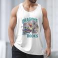 Easily Distracted By Dragons And Books Bookworm Men Tank Top