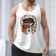 Fall Book Teacher Cat Books Halloween Autumn Librarian Men Tank Top