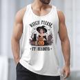 I'm Reading Halloween Witch Book Lover Men Tank Top