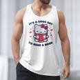 It's a Good Day To Read a Book Cute Cat Book Day Girls Boys Men Tank Top