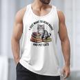 I Just Want To Read Books And Pet Cats Raglan Baseball Tee Men Tank Top