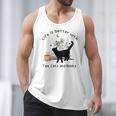 Life Is Better With Tea Cats And Books Cat Sayings Men Tank Top