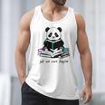 Panda Reading Chapter Books Men Tank Top Panda Reading Chapter Books Men Tank Top