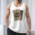 Queen Of Books Playing Card Aesthetic For Book Lovers Premium Tri-Blend Men Tank Top
