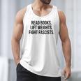 Read Books Lift Weights Fight Fascists Premium Tri-Blend Men Tank Top