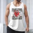 Read Your Heart Out Teacher Valentines Book Lover Men Tank Top