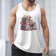 Reading A Book Per Day Keeps Reality Away Skeleton Books Men Tank Top Reading A Book Per Day Keeps Reality Away Skeleton Books Men Tank Top