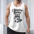 I Require Books Raccoon Reading For Book Lovers Men Tank Top