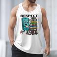 Respect Elders Cellphone Pushing Books In a Wheelchair Men Tank Top Respect Elders Cellphone Pushing Books In a Wheelchair Men Tank Top