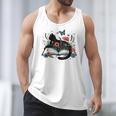Retro Cute Cat Floral Book Librarian Vintage Floral Cat Book Men Tank Top Retro Cute Cat Floral Book Librarian Vintage Floral Cat Book Men Tank Top