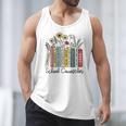School Counselor Wildflower Book School Counseling Life Men Tank Top