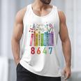 Subtle Floral Foxglove Daisy Tulip Book Lover Men Tank Top