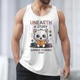 Unearth a Story Cute Kitten Summer Reading 2026 Cat Book Men Tank Top Unearth a Story Cute Kitten Summer Reading 2026 Cat Book Men Tank Top